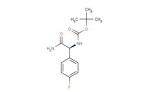 Carbamic acid, N-[(1S)-2-amino-1-(4-fluorophenyl)-2-oxoethyl]-, 1,1-dimethylethyl ester